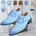thumbnail image 2 of LIBERTYZENO Men's Classic Formal Oxford Shoes Lace up Leather Dress Shoes, Powder Blue, 2 of 10