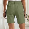 thumbnail image 6 of Dress Shorts for Women Summer Elastic Waist Straight Leg Loose Fit Business Casual Office Work Shorts with Pockets, 6 of 8