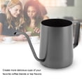 thumbnail image 2 of VIFERR Cafetera 350ml Acero Inoxidable Cuello de Cisne Caño Estrecho Café Olla de Goteo Hervidor Tetera(Negro), 2 of 5
