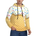 thumbnail image 2 of Pofeuu White Ice Cream Print Mens Casual Hooded Collar Drawstring Hoodies Pullover Sweatshirts Casual Long Sleeve Shirts-4X-Large, 2 of 7