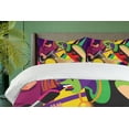 thumbnail image 4 of Ambesonne Rock and Roll Duvet Cover Set, Creative and Gothic, 2-Calking, Dark Purple Multicolor, 4 of 6