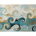 thumbnail image 2 of CafePress - Green Orange Swirls Abstract 74 - Large Plush Fleece Throw Blanket, 80" L x 60" W, 2 of 4