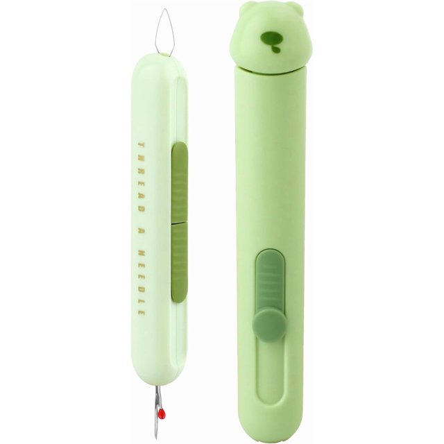 1pcs,Automatic Needle Threaders Seam Ripper, Upgraded 3 in 1 Sewing Needle Threader Tool, Stretchable Quick Seam Rippers with Needle Storage for Hand Quilling, Embroidery Stitch Removal.-K,5in