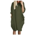 thumbnail image 1 of El Vestido Estampado de Bolsillo Suelto Informal de Talla Grande de Invierno Para Mujer Odeerbi  ODB114603, 1 of 3