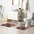 thumbnail image 5 of Yayeee Bath Rugs for Bathroom Floor Non Slip Non Skid Contour Soft Absorbent Purple Flowers Machine Washable Mat, 5 of 5