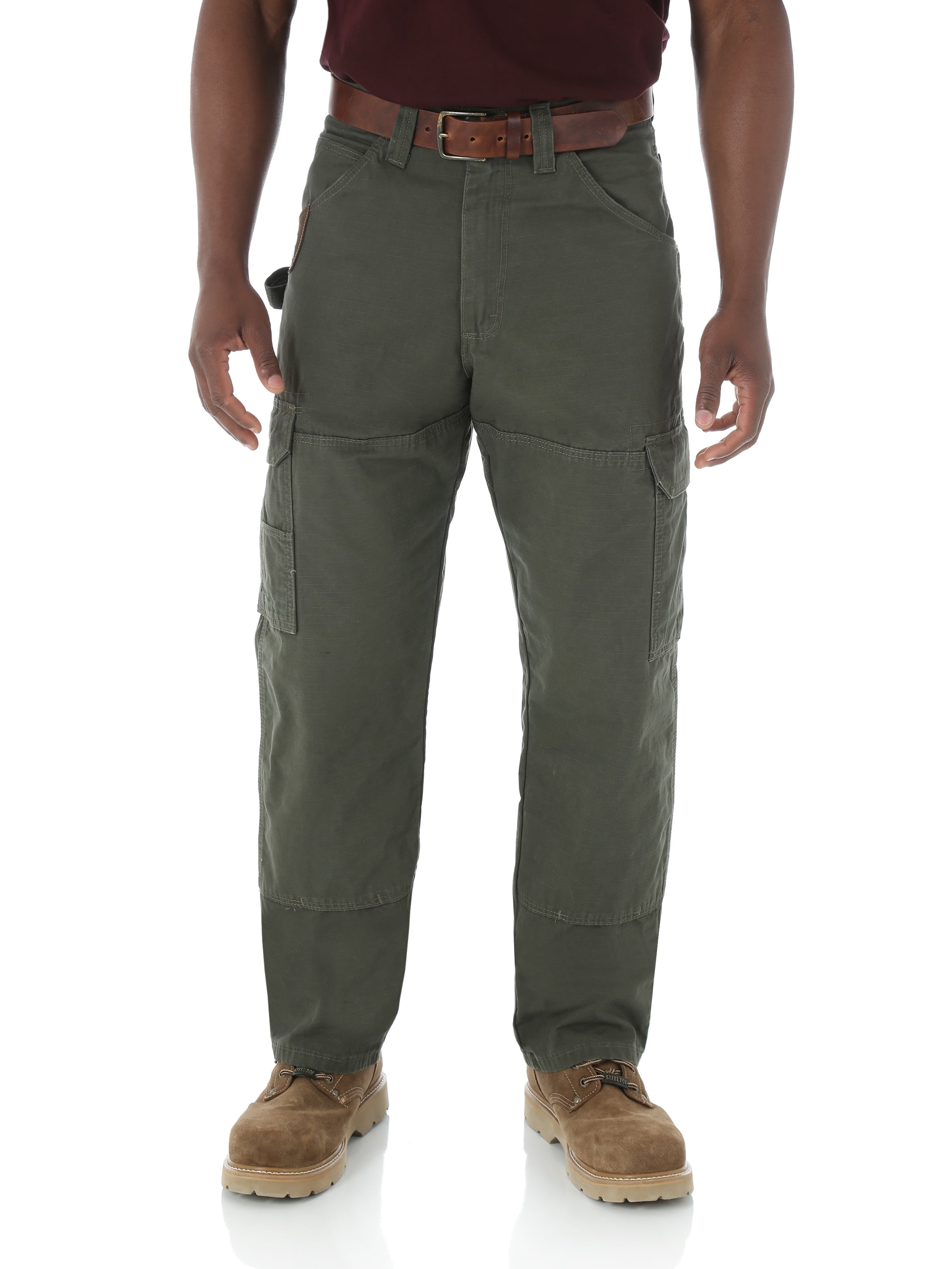 Yayu Men Outdoor Multi-Pocket Rugged Straight Work Cotton Cargo Pants 