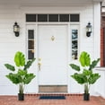thumbnail image 4 of Costway 4FT Artificial Monstera Deliciosa Plant Palm Tree Indoor Outdoor, 4 of 7