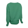 thumbnail image 5 of SHTXOZHI Knitted Tops for Women Long Sleeve V Neck Solid Color Basic Shirts Casual Fall Outfit, 5 of 5