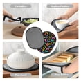 thumbnail image 7 of Pofeuu Colorful Geometric Dog Print Silicone Pot Mat Mitten With Hanging Loop Heat Resistant Oven Mitts Non-Slip Bbq Baking Smoking Potholders, 7 of 7