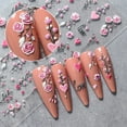 thumbnail image 3 of 5D Embossed Nail Art Stickers, 3D Floral Self-Adhesive Nail Decals, DIY Spring Nail Decoration for Women, 3 of 9