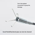 thumbnail image 3 of Advancent Barra limpiadora flexible de cuatro garras, gancho de limpieza Flexible, envoltura de goma, eliminador de obstrucciones, fregadero de pelo para Suministros de limpieza para el hogar 0.6 m Advancent HA078029-01, 3 of 6
