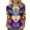 Purple#407, variant on YOIAVAIOY Womens Lightweight Mardi Gras Shirts3/4 Sleeve Tee Shirt Crew Neck Holiday T Shirts Carnival Party Tops Yellow XXXL