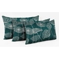 thumbnail image 3 of Vargottam Lumbar Pillow Cover - Decorative Pillow Covers 24x12 Inches, Printed Teal Blue Theme Pillowcase, Decorative Lumbar Cushion Covers, 3 of 4