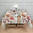thumbnail image 3 of Colorful Mushroom Leaf White Pattern Square Tablecloth,Waterproof Square Table Cover,Wipeable Spillproof Washable Table Cover for Home Kitchen Party Decor 42"X42"(107x107cm), 3 of 6