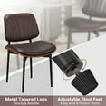 thumbnail image 4 of LainTene Modern Dining Room Chairs Set of 6, Faux Leather and Bentwood Design with Metal Legs, Ideal for Kitchen or Dining Space, 4 of 8