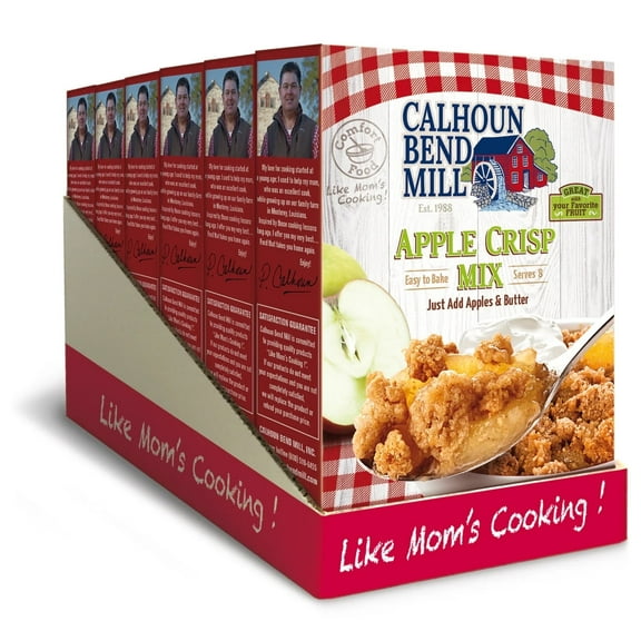 Calhoun Bend Mill Apple Crisp Mix 8oz, Easy Bake, Warm & Sweet Crunchy Topping, Pack of 6