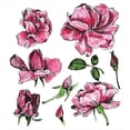 thumbnail image 3 of Ambesonne Pink Green Duvet Cover Sets, Garden Flowers Rose Buds, 2-King, Pale Pink Hot Pink, 3 of 7