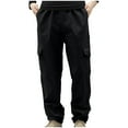 thumbnail image 4 of FDGIU Men's Thermal Jogger Sweatpants - Fleece Lined Winter Warm Pants with Pockets, Running Hiking Sports Pants, 4 of 5