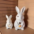 thumbnail image 4 of Kjfeif Light Up Easter Bunny Figurines, Glowing Resin Rabbit Statues for Spring Home Decor, Two Style Options for Tabletop or Mantel Display, 4 of 8