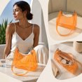 thumbnail image 6 of Clear Bag for Stadium Events Clear Sports Fan Handbags Purses, Unisex 0.4 mm Thickened Waterproof PVC, Approved for Concerts, Game Days, Orange-A, 6 of 8