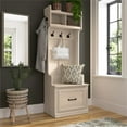 thumbnail image 2 of Bowery Hill 24" Engineered Wood Hall Tree & Shoe Bench with Drawer in Maple, 2 of 6