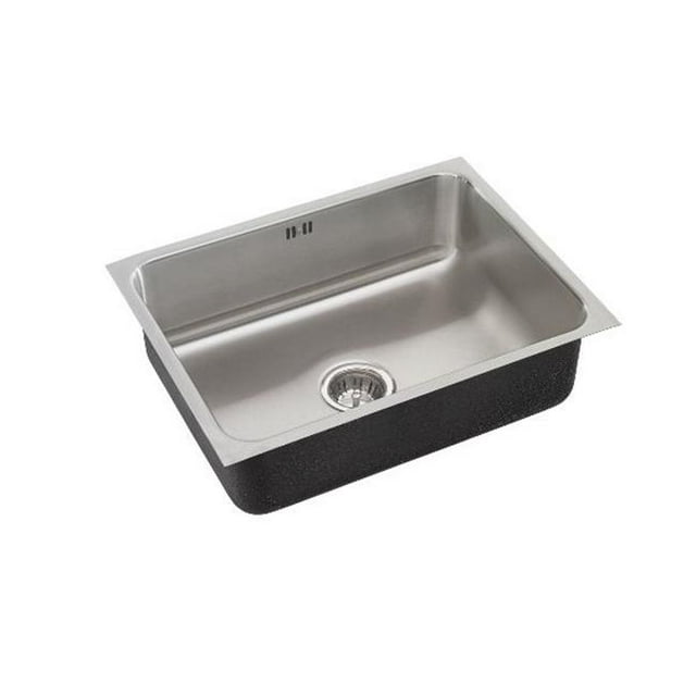 Just USF-1830-A-R 18 Gauge T-304 Single Bowl Undermount Commercial Grade Sink with Integral Overflow