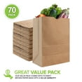 thumbnail image 4 of Stock Your Home Reusable Eco Bags, Kraft Brown Paper, 70 Count, 4 of 7
