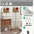 thumbnail image 3 of Lamp Shades Set of 2 Easy Assembly Tropical vintage red hibiscus strelitzia floral green palm leaves Drum Lampshades for Table Lamps Floor Lamps Pendant Light 13"x13"x10" Replacement Lamp Shade, 3 of 8