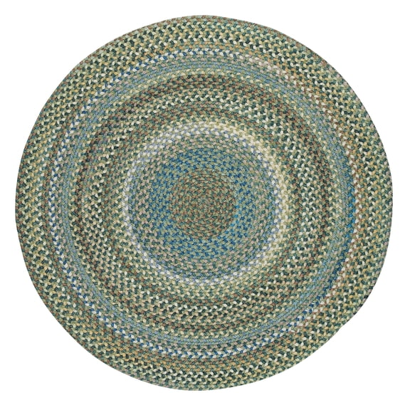 "Capel American Heritage 7' 0" Round Braided Area Rug - Sage - Traditional Indoor Rug for Living Room"