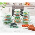 thumbnail image 3 of JoyJolt 24-Piece Fluted Food Storage Container Set with Lids - Green, 3 of 5