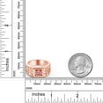 thumbnail image 3 of Gem Stone King 18K Rose Gold Plated Silver Men's Ring Round Pink Moissanite 0.50cttw (Size 11), 3 of 3