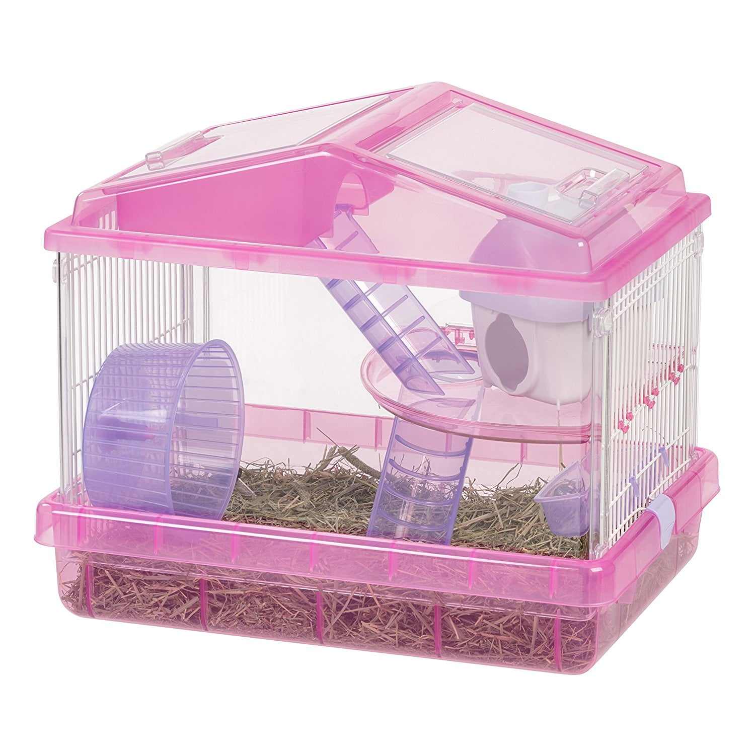 IRIS 2Tier Hamster Cage, Pink
