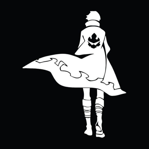 Gurren Lagann 5" Kaminas Back Decal Sticker for Laptop Car Window Tablet Skateboard - White