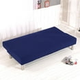 thumbnail image 3 of RYXXX Machine Washable Polyester Armless Sofa Slipcover, Dark Blue, 3 of 6