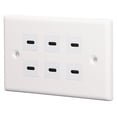 thumbnail image 4 of Enchufe de salida USB Bling Bling Receptáculo USB de 6 puertos Material ABS, 4 of 12