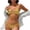 #499-Yellow, variant on Women's Stylish Solid Color Open Back Separable Bikini Set Beach Wave Style