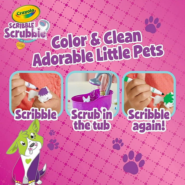 Crayola Scribble Scrubbie Pet Coloring Set, Creative Toy, Beginner Unisex Child