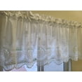 thumbnail image 4 of Beautiful White Embroidered Linen Curtain Kitchen Half Window White Sheer Curtains Rod Pocket Curtain, 4 of 5