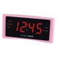thumbnail image 1 of HANNLOMAX HX-151CR Radio despertador, radio PLL AM/FM, alarma dual, pantalla LED roja de 1,2", solo funcionamiento con CA. (Rosa), 1 of 1