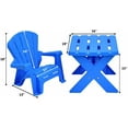 thumbnail image 3 of Costway Plastic Children Kids Table & Chair Set 3pcs Play Furniture Outdoor Blue, 3 of 6