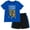 Blue / black, variant on Teenage Mutant Ninja Turtles Donatello Raphael Leonardo Toddler Boys T-Shirt and Mesh Shorts Outfit Set Toddler to Big Kid