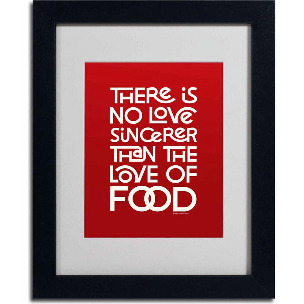 Trademark Fine Art "Sincere Love of Food II" Canvas Art by Megan Romo, Black Frame