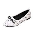 thumbnail image 2 of Ytobaz Flat Shoes for women Polka Dot Bow Canvas Ballet Flats Slip On Flat Shoes Office Work Dress Walking Travel Daily Casual Outfits Footwear, 2 of 9
