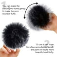 thumbnail image 6 of Tripumer 20 Pcs Faux Fur Pom Pom Balls Fluffy Balls Fur Rabbit Fluffy Pompoms with Elastic Loop for DIY Hats Keychains Scarves Gloves Bags Accessories, 6 of 6