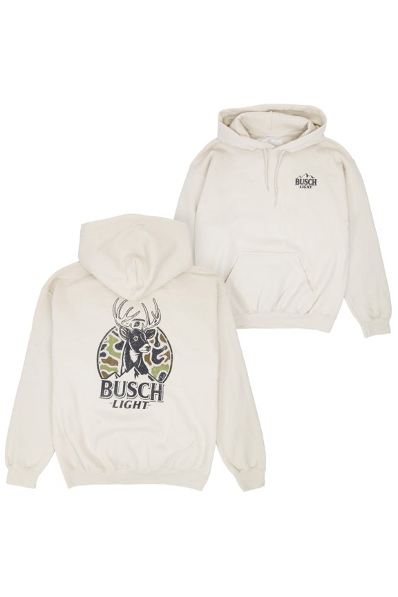 Light Deer Hunting Camo Logo Hoodie-Large