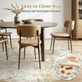 thumbnail image 4 of Round Rug Living Room Rugs: 5Ft Machine Washable Circle Indoor Large Abstract Area Rug Modern Stain Resistant Bedroom Kitchen Nursery Office Dining Room Dorm Rugs Floor Soft Low Pile Carpet- Grey Gold, 4 of 8