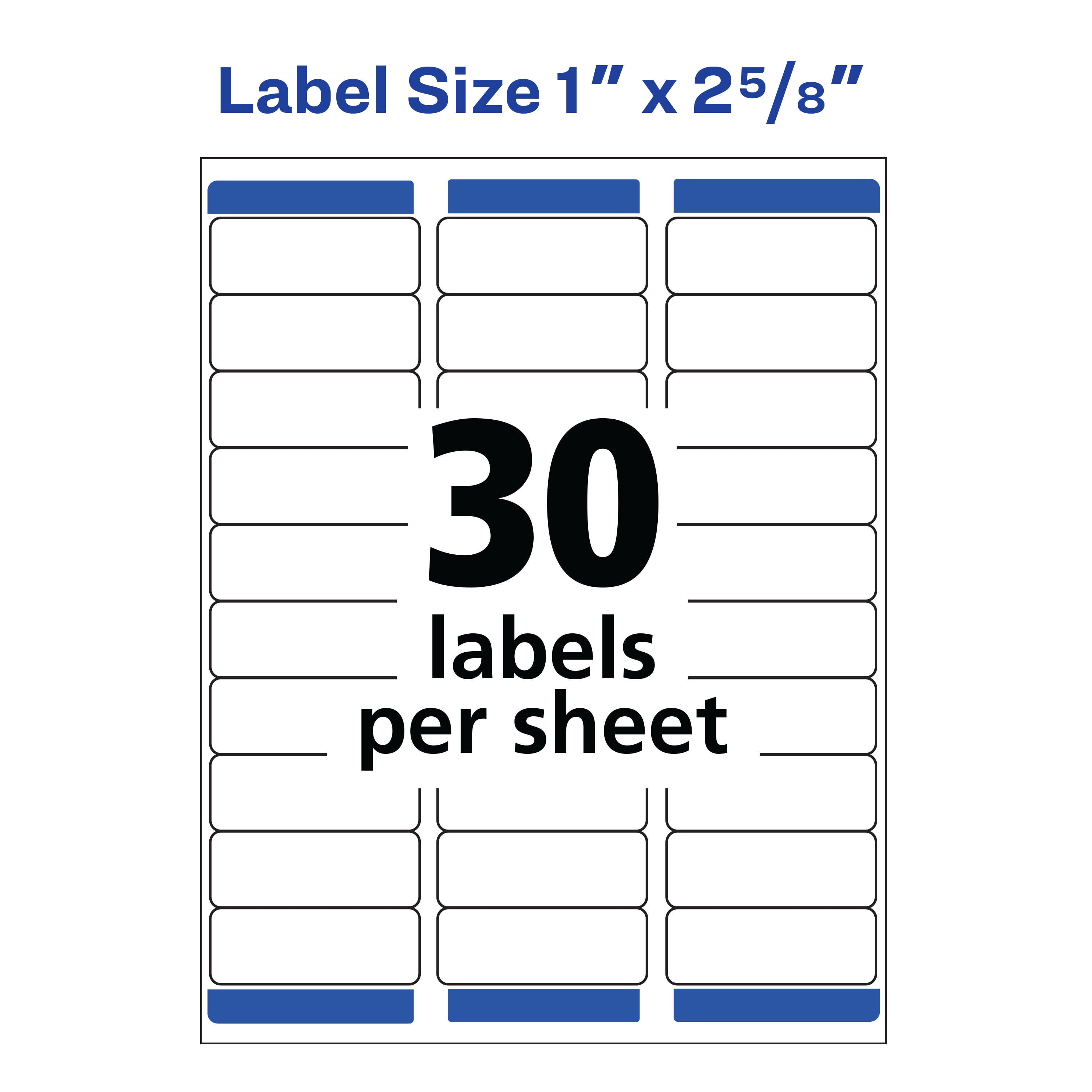 Label Template 1/2 X 1 3/4