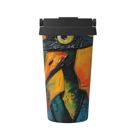 

Junzan Abstract Funny Duck for Stainless Steel Vacuum Insulated Tumbler - Reusable Insulated Cold Brew Iced Coffee Cup Thermos -Gifts for Women Men Him Her