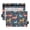 Christmas Folk Reindeer, variant on Sports Balls 2 Pack Pencil Pouch for 3 Ring Binder Smooth Zipper Folders with Pockets Clear Window Pencil Case