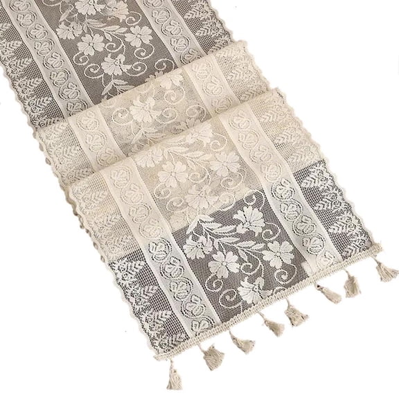 Tablecloth Vintaged Embroidered Lace Table Runner for Home Decoration
